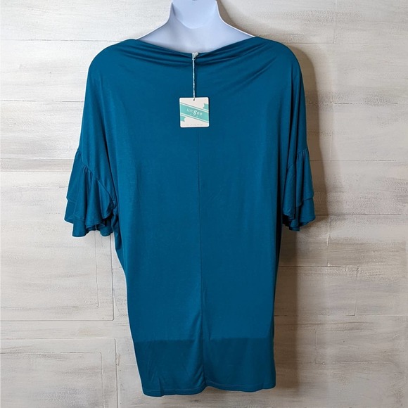 Umgee Oversized Turquoise Tunic/Dress Size S NWT - Picture 2 of 3